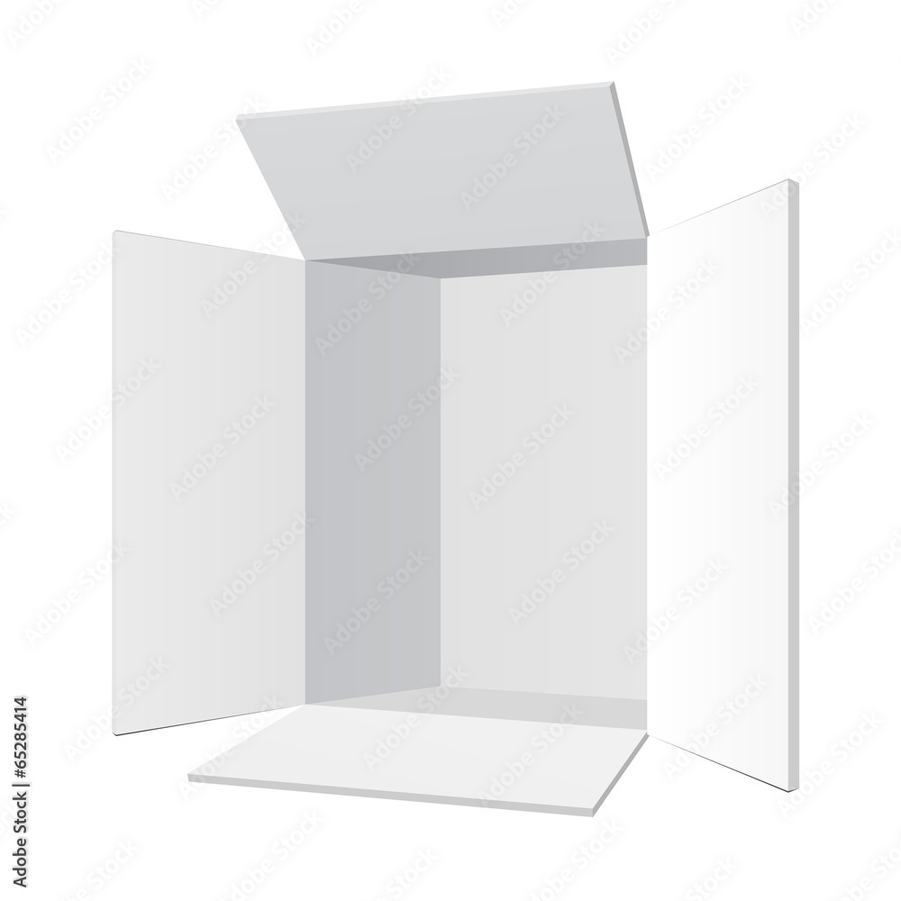 Opened White Product Cardboard, Carton Package Box Opened White Product Cardboard, Carton Package Box