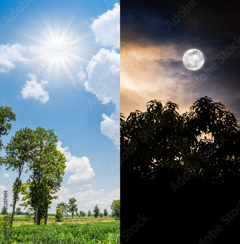 Obraz na plátne Day and night