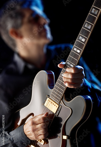 Canvas Print jazz guitarist