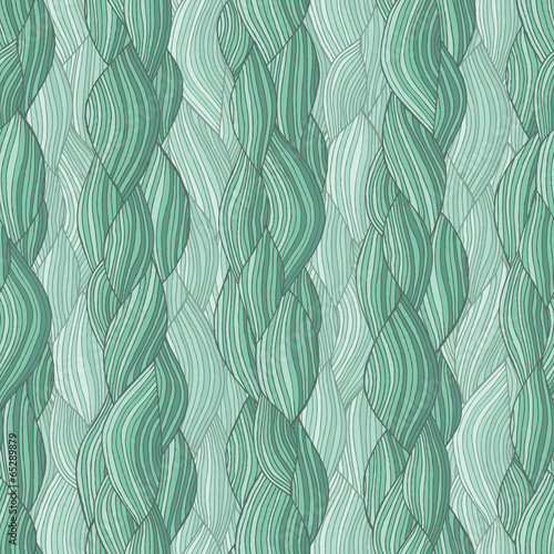 Hair braid seamless pattern