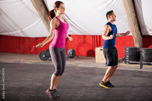 Exercising with a jump rope