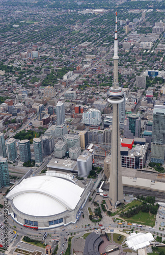 Canvas Print Aerial view of downtown Toronto