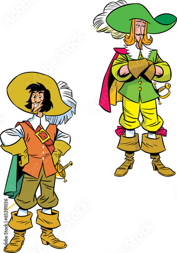 two cartoon Musketeers