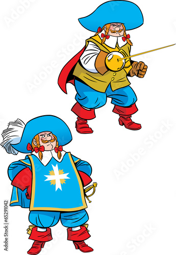 podge musketeer in two poses