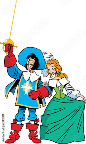 Musketeer and girl photo