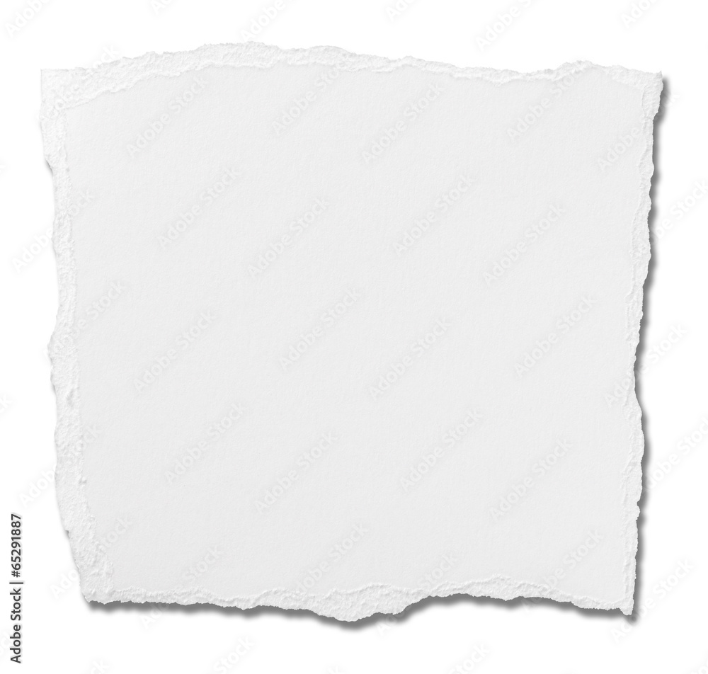 Obraz premium white paper ripped message background