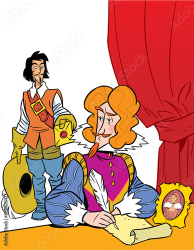cartoon musketeers and the viscount