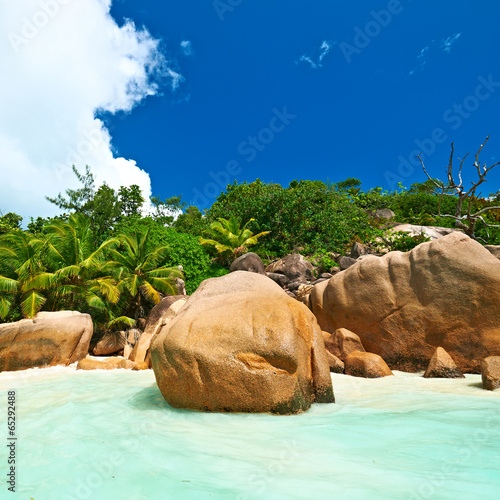 Beautiful beach at Seychelles