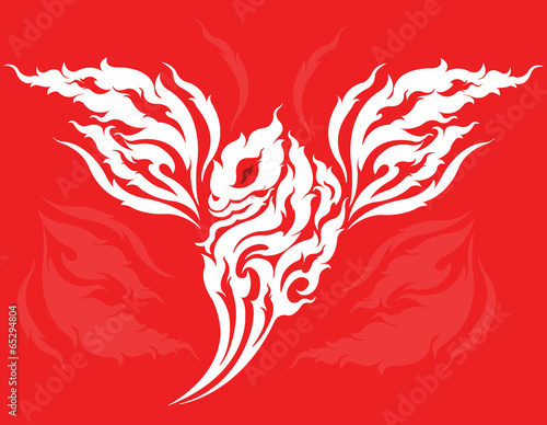 Fototapeta Naklejka Na Ścianę i Meble -  Dragon with wings tattoo design