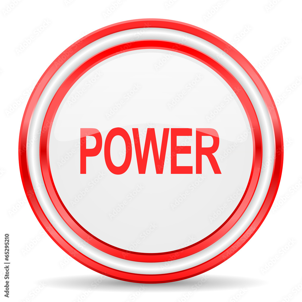 power red white glossy web icon power red white glossy web icon