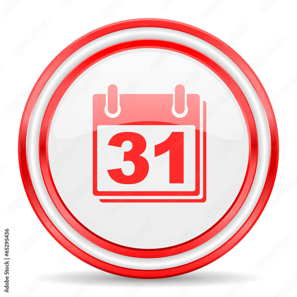 calendar red white glossy web icon calendar red white glossy web icon