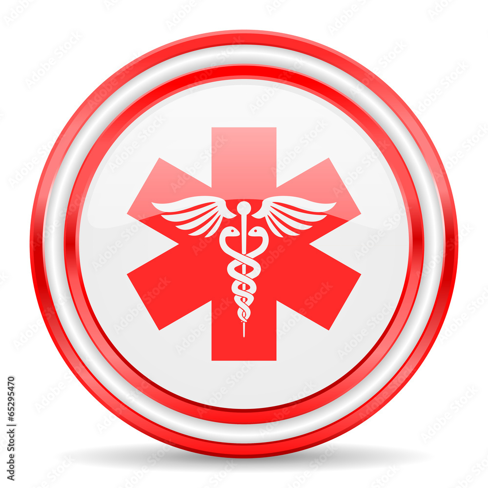 emergency red white glossy web icon emergency red white glossy web icon