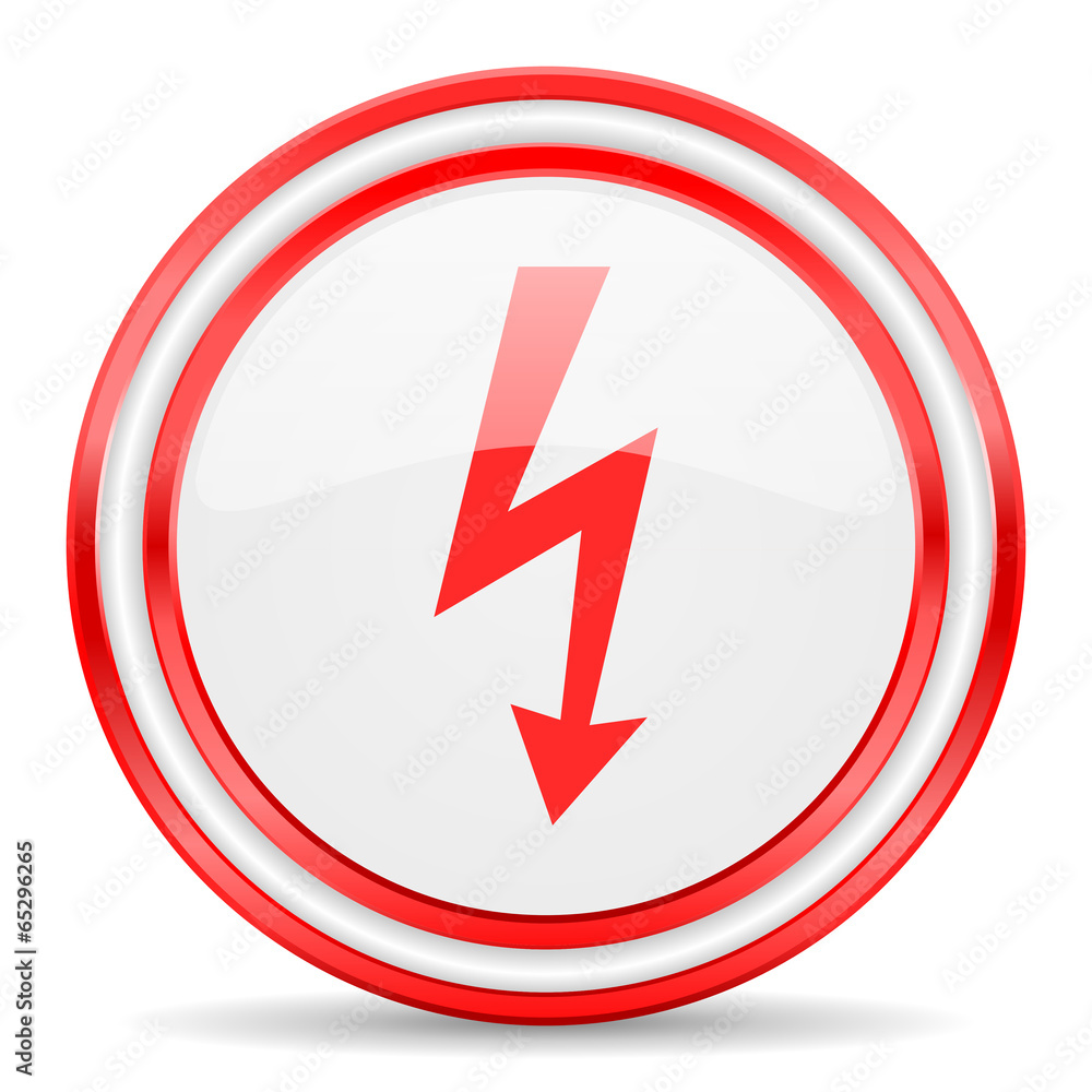 bolt red white glossy web icon bolt red white glossy web icon