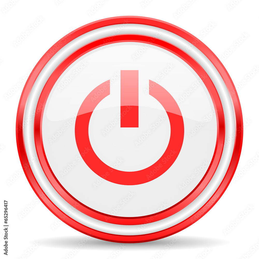 power red white glossy web icon power red white glossy web icon