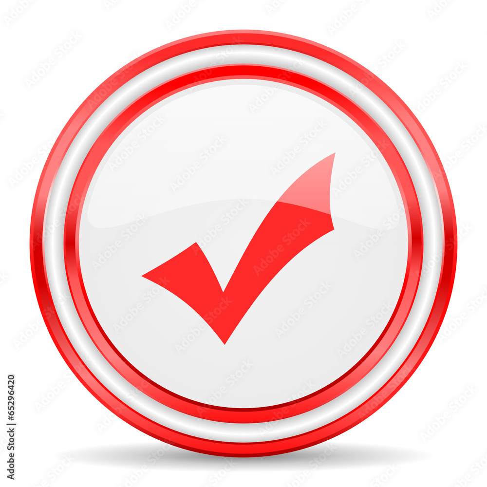 accept red white glossy web icon accept red white glossy web icon