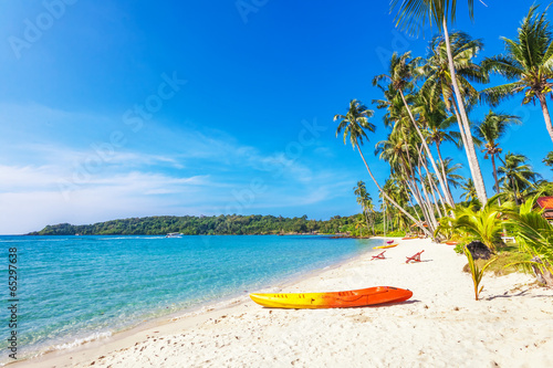 kayak at the tropical beach