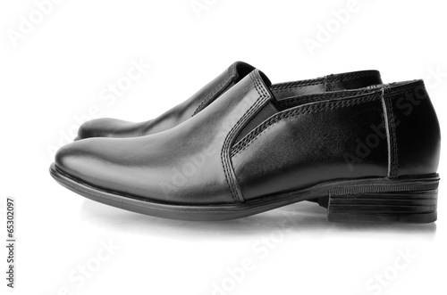 A pair of black men's shoes