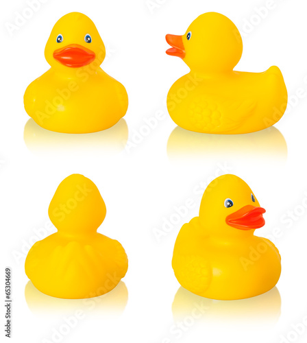 Toy rubber duck isolated on white