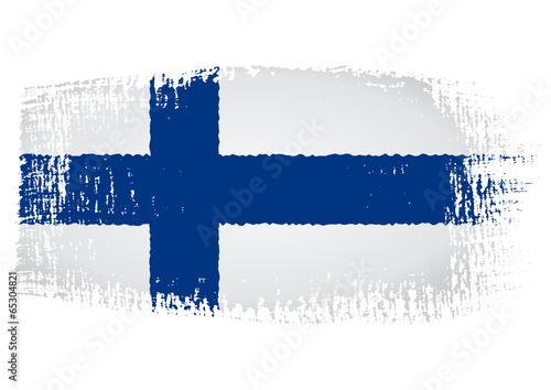 brushstroke flag Finland