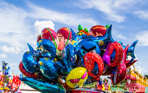 Colorful cartoon balloon.