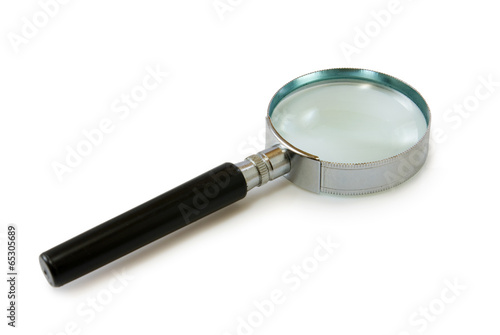 Isolated image of magnifying glass