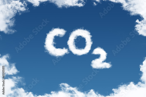 Schrift am Himmel - CO2 photo