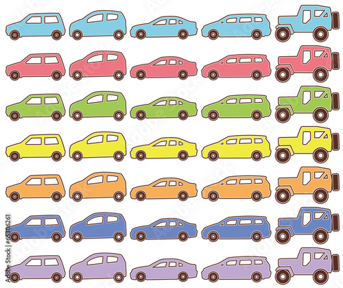 乗用車のピクトグラム(カラー)