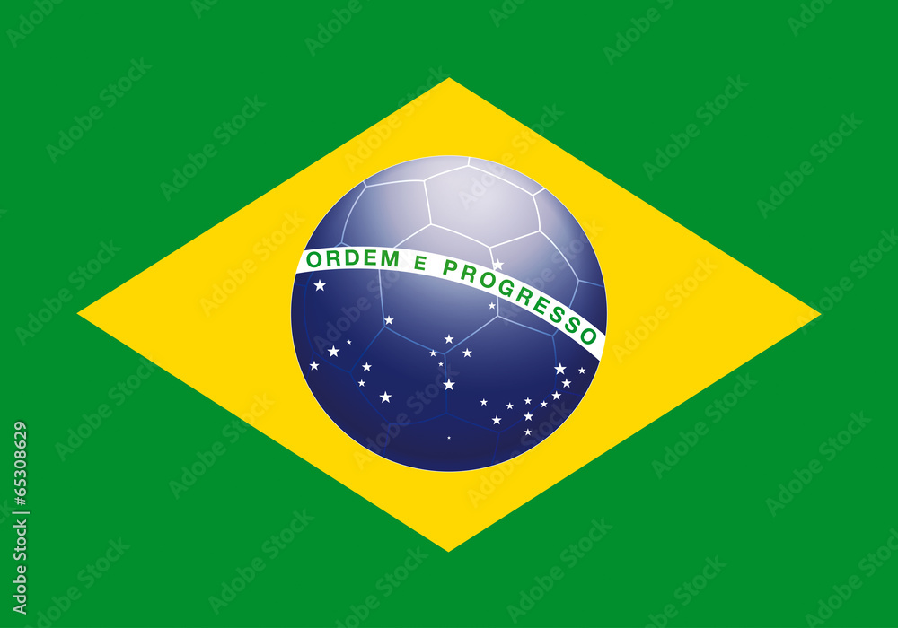 drapeau brésil bresilien ballon flag brazil balon kazy Stock Vector | Adobe  Stock