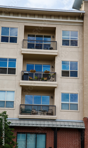 Three Balconies on Condo Building