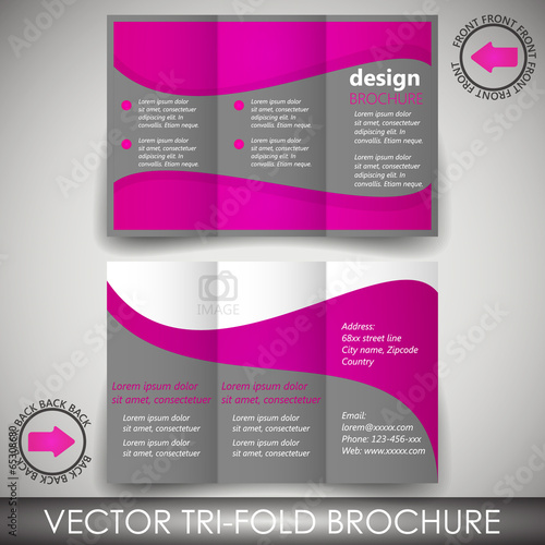 Tri-fold corporate business store brochure