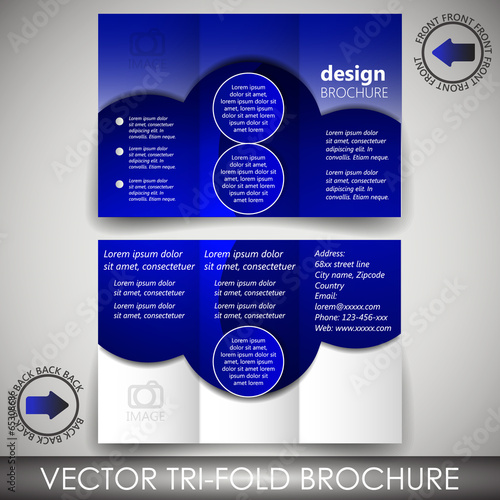 Tri-fold corporate business store brochure