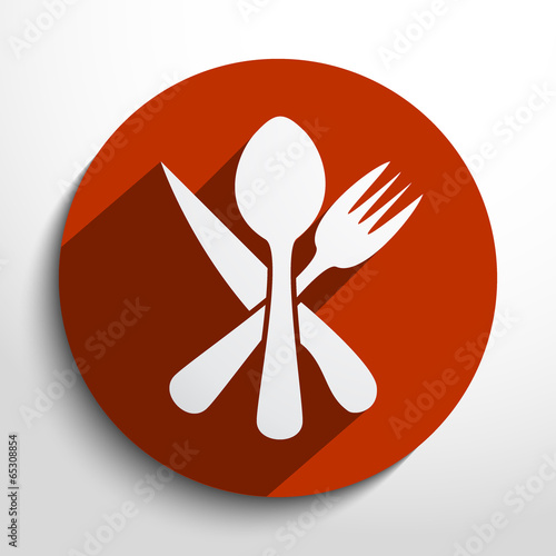 Vector disware and cutlery web icon