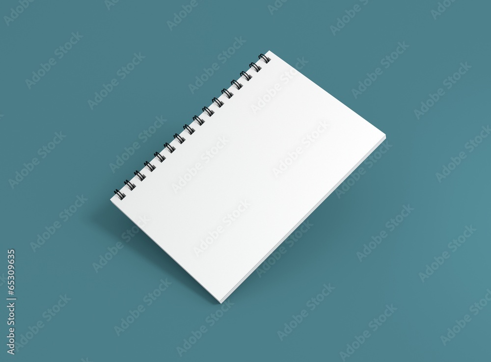 Ringbuch Notizbuch schwebend Hintergrund blau Ringbuch Notizbuch schwebend Hintergrund blau