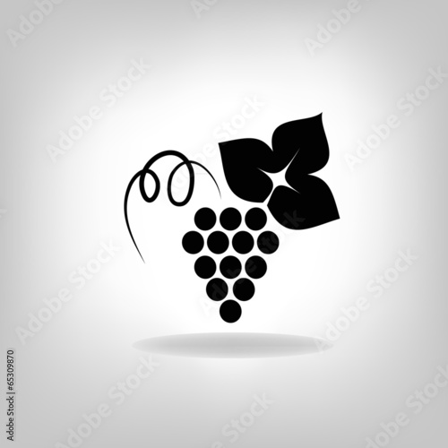 silhouette of grapes. Vector illustration.