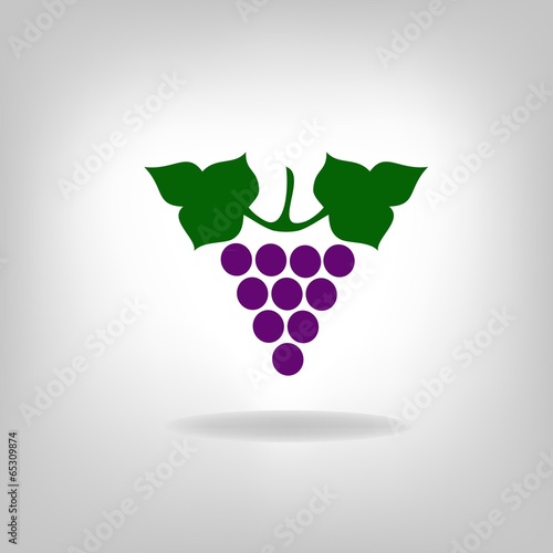 silhouette of grapes. Vector illustration.