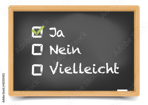 Schultafel Ja