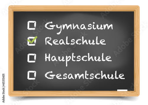Schultafel Realschule