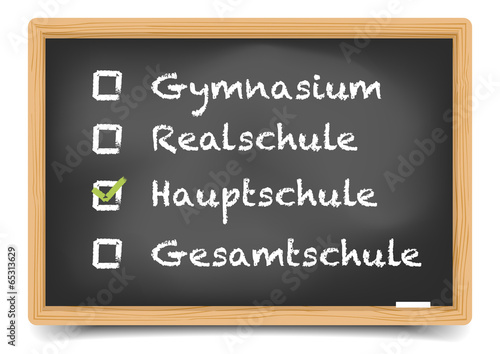 Schultafel Hauptschule