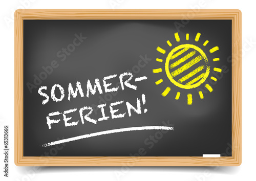 Schultafel Sommerferien