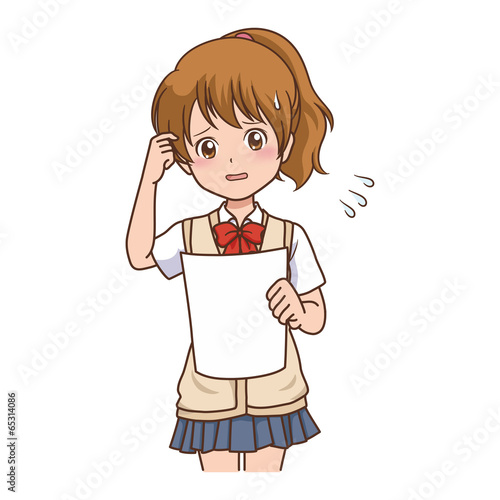 困る女の子