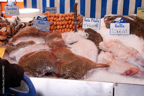 fischstand in frankreich photo