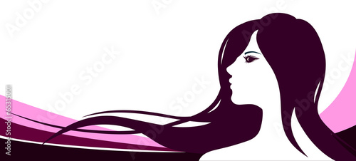 woman head silhouette banner