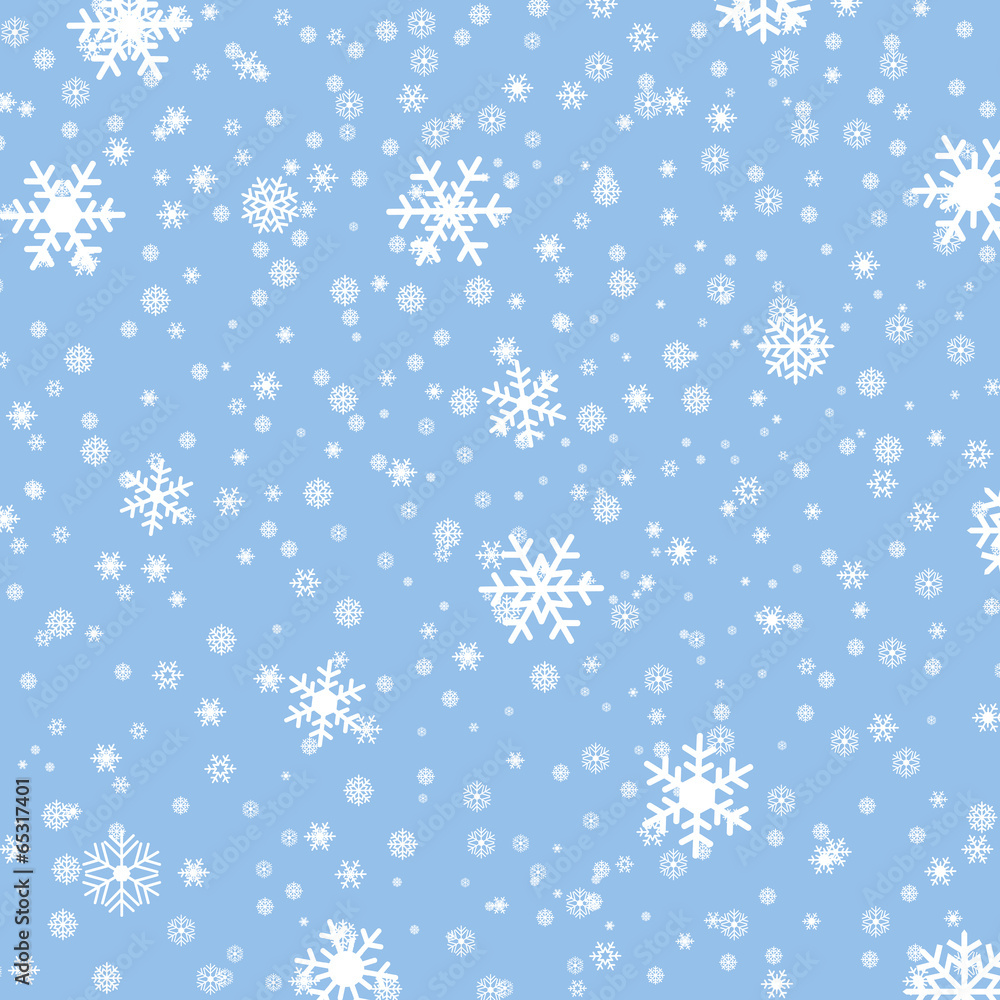 falling snow on the blue background - vector image falling snow on the blue background - vector image