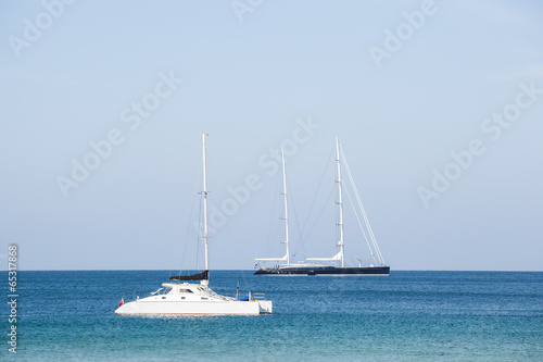 Sailing ship on the sea