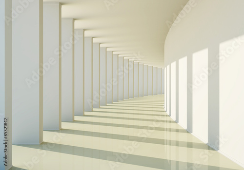 Plakat tunel 3D architektura korytarz