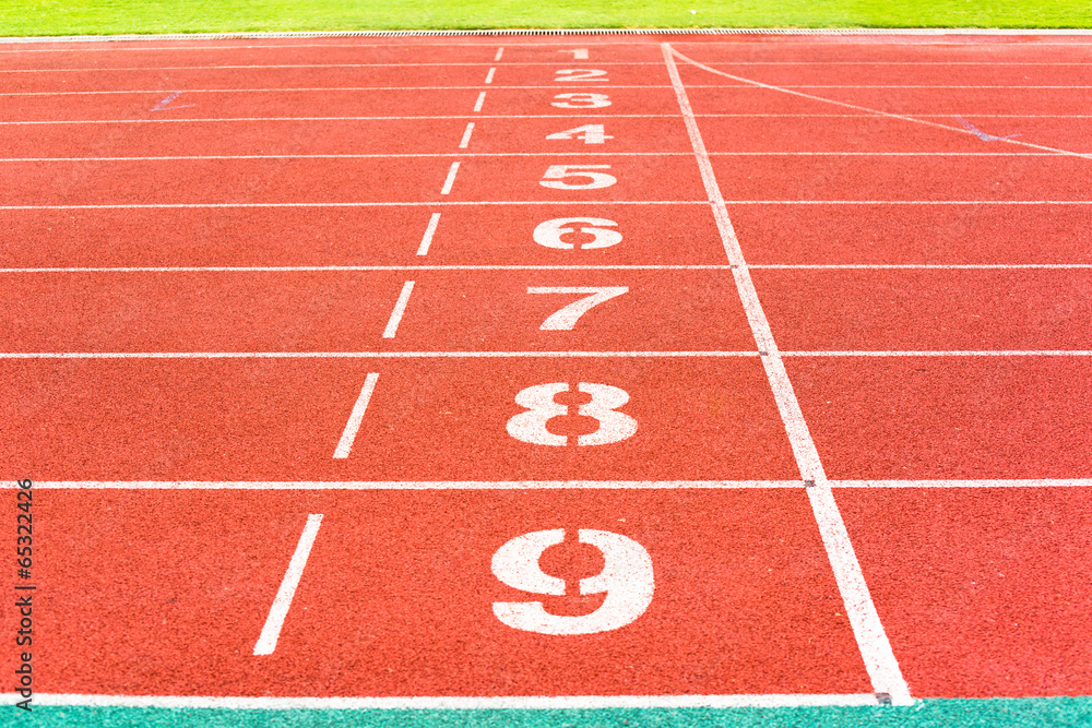 lanes of running track