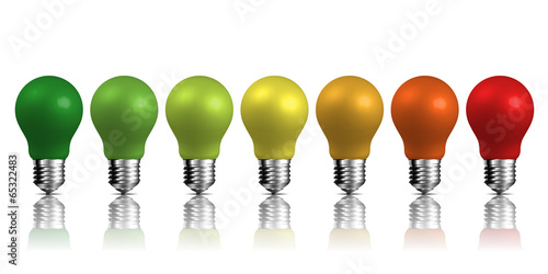 Illustration of 3d bulb energy efficiency