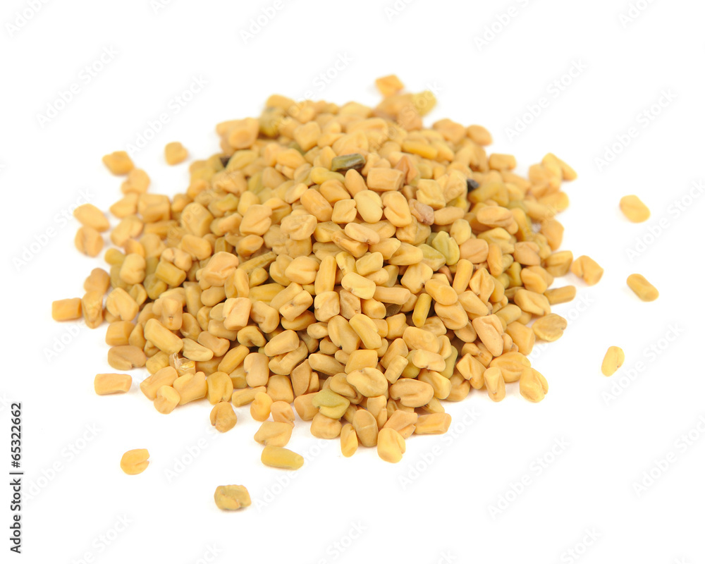Fenugreek Seeds Isolated on White Background Fenugreek Seeds Isolated on White Background