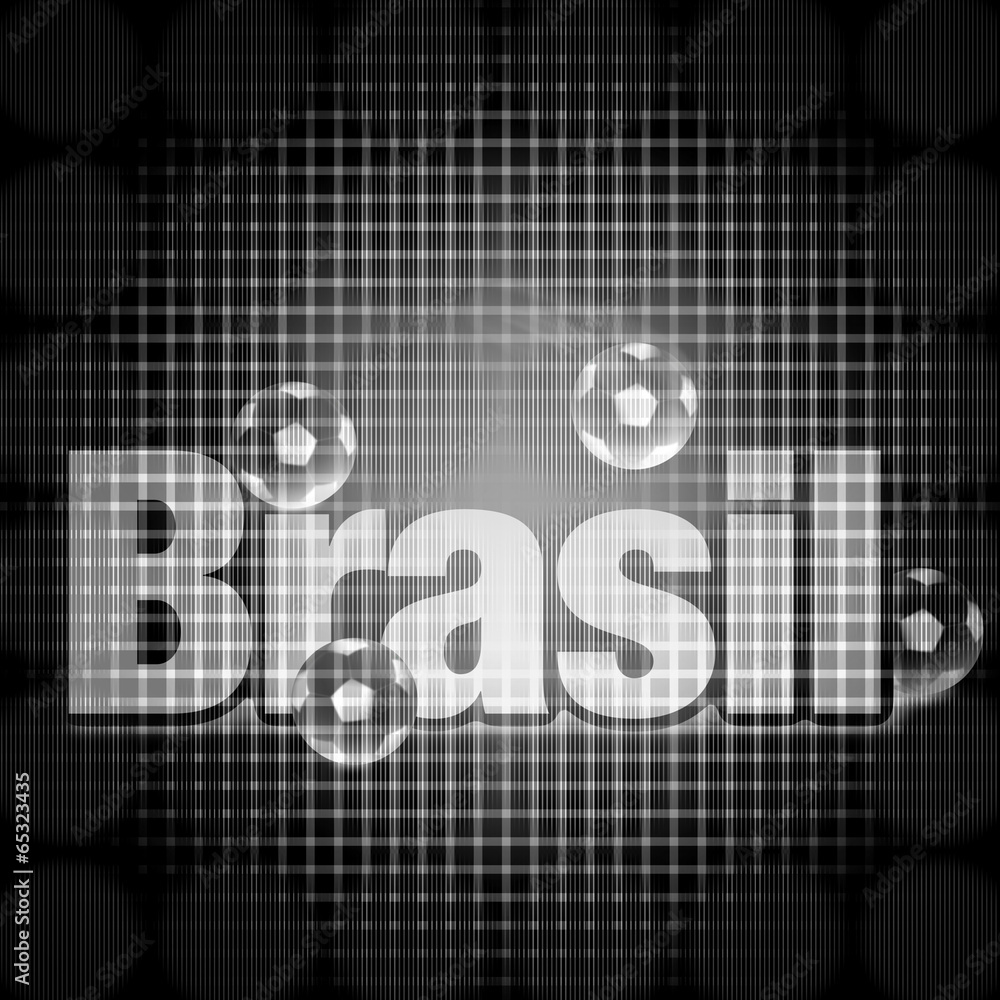 Obraz premium Brasil Black Creative Design
