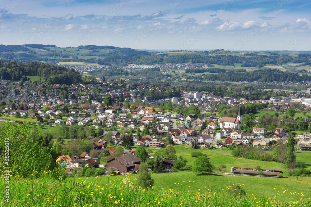 Aussicht Schweizer Dorf